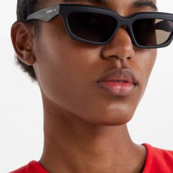 Jacquemus SALON JAC/62 C3 Rectangle Sunglasses - White\\Brown main image 5